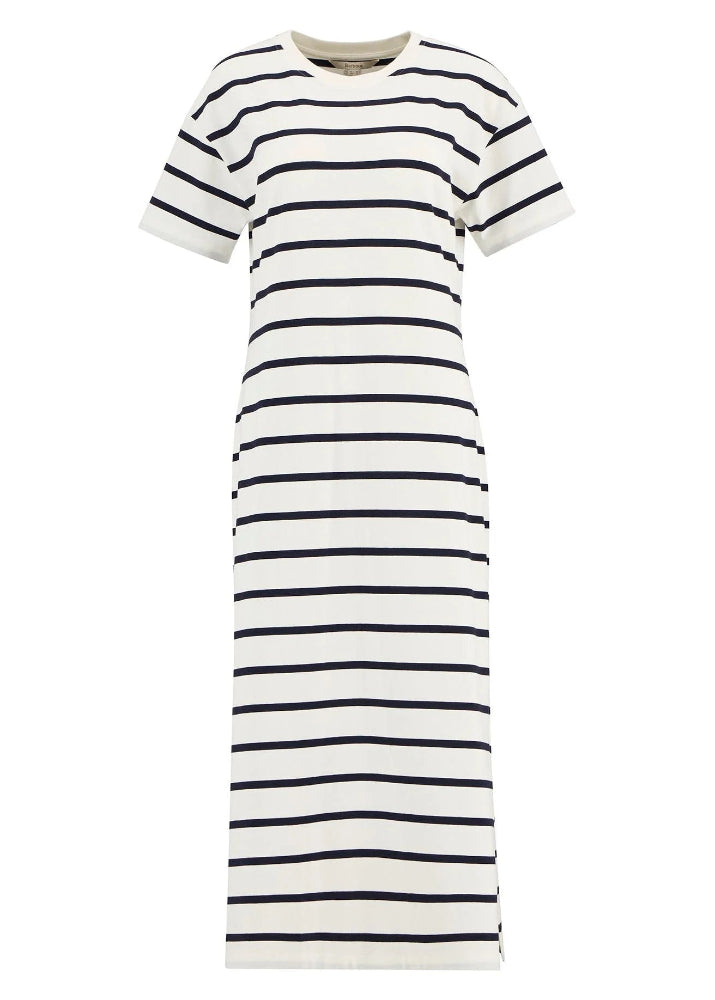 Barbour Selena Midi Dress Cloud/Navy Stripe