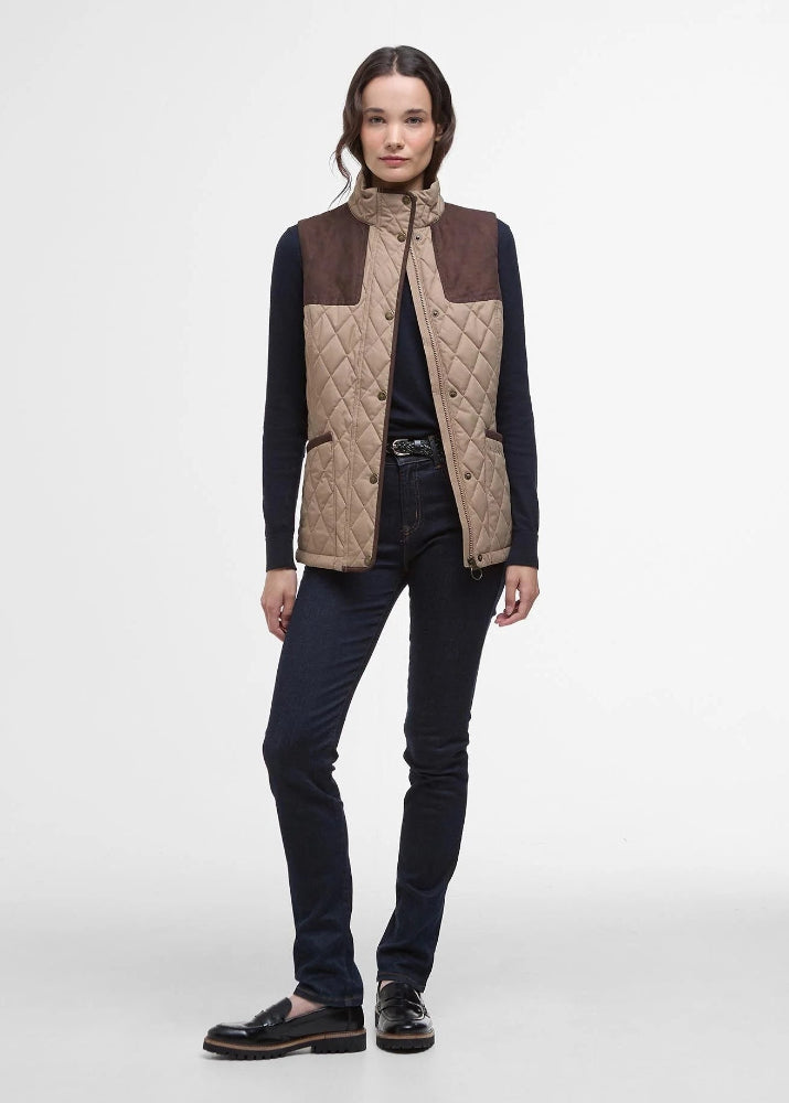Barbour Keeper Wear Quilted Gilet Beige