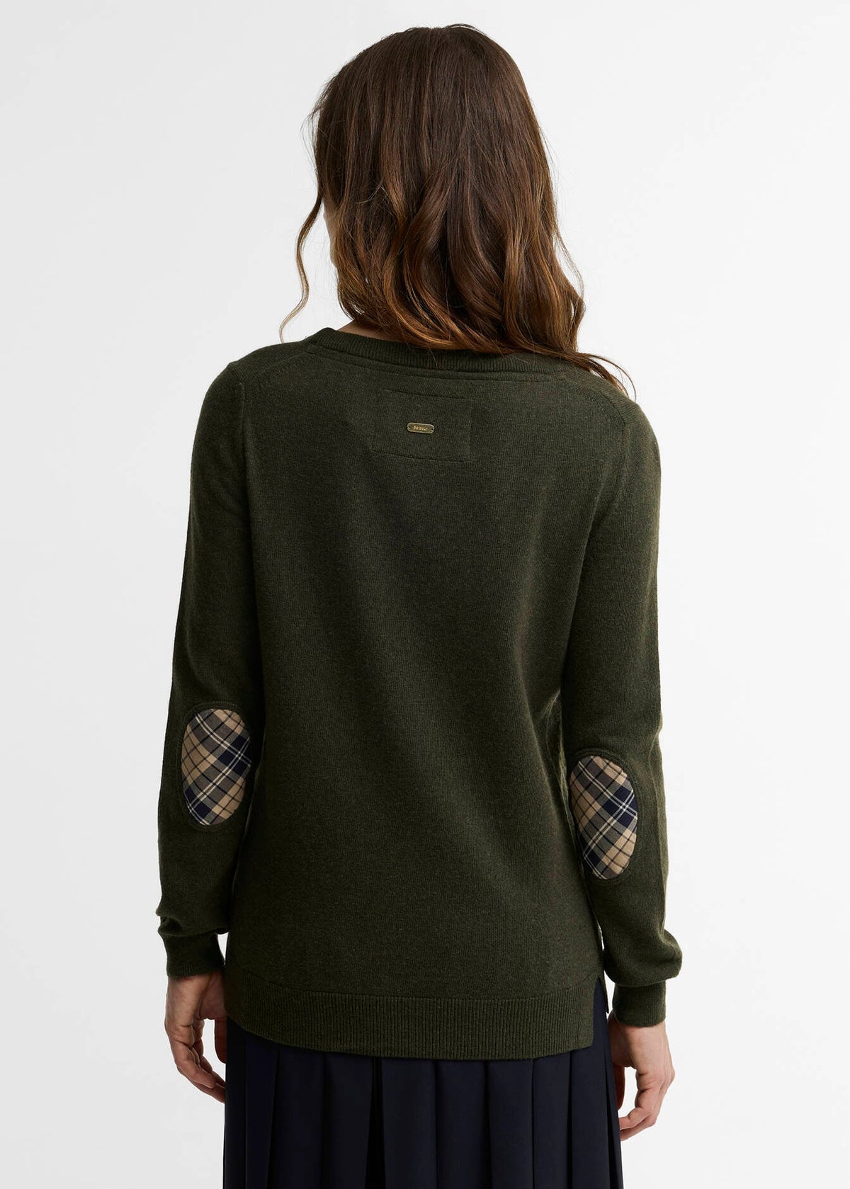 Barbour Pendle Crew Knitted Jumper Olive Birchwood