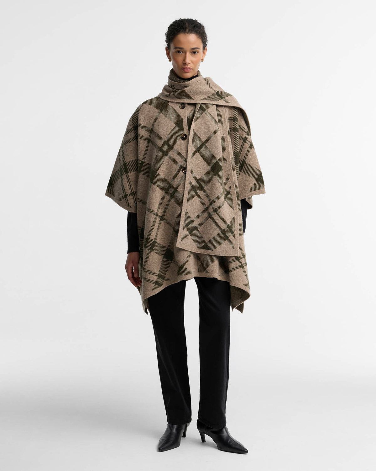 Barbour Vienna Knitted Cape Warm Trench Multi