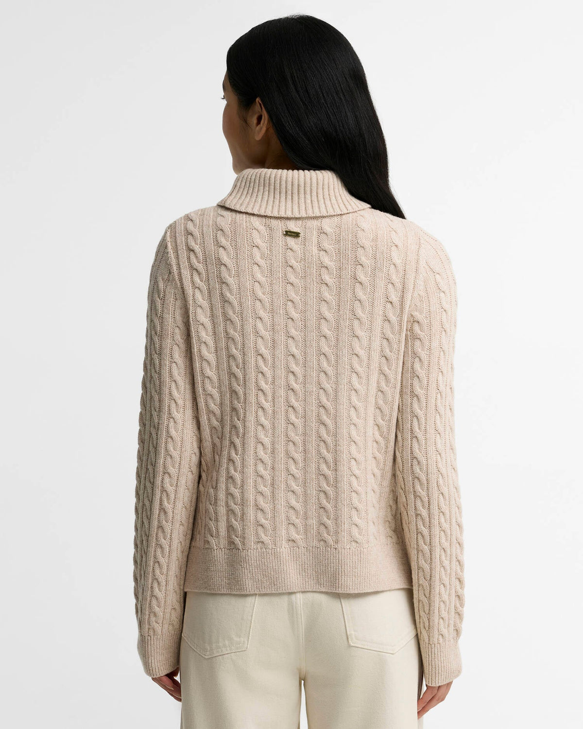 Barbour Ambleside Cable Knitted Jumper Oatmeal