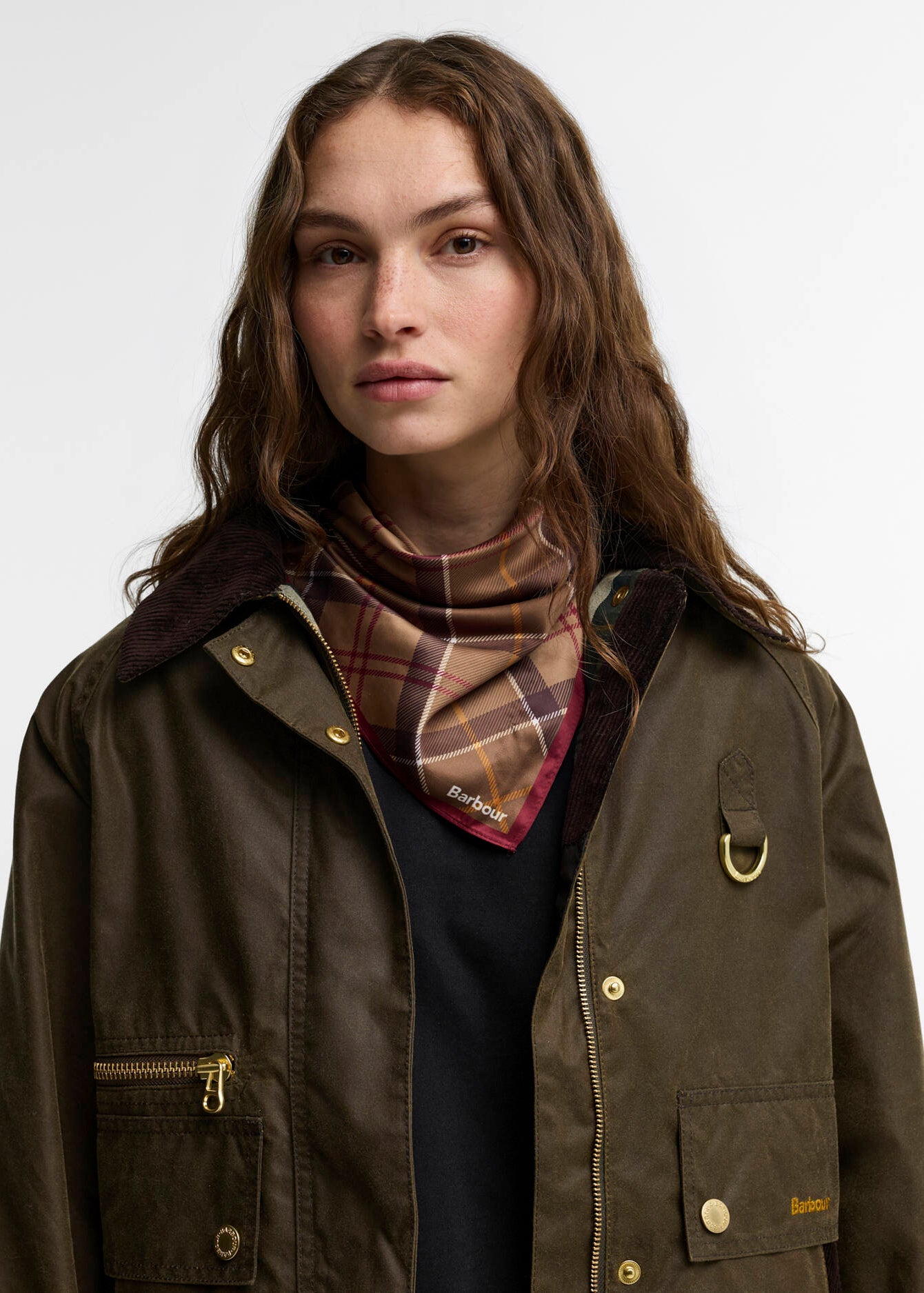 Barbour Kinsale Tartan Head Scarf Muted Tartan