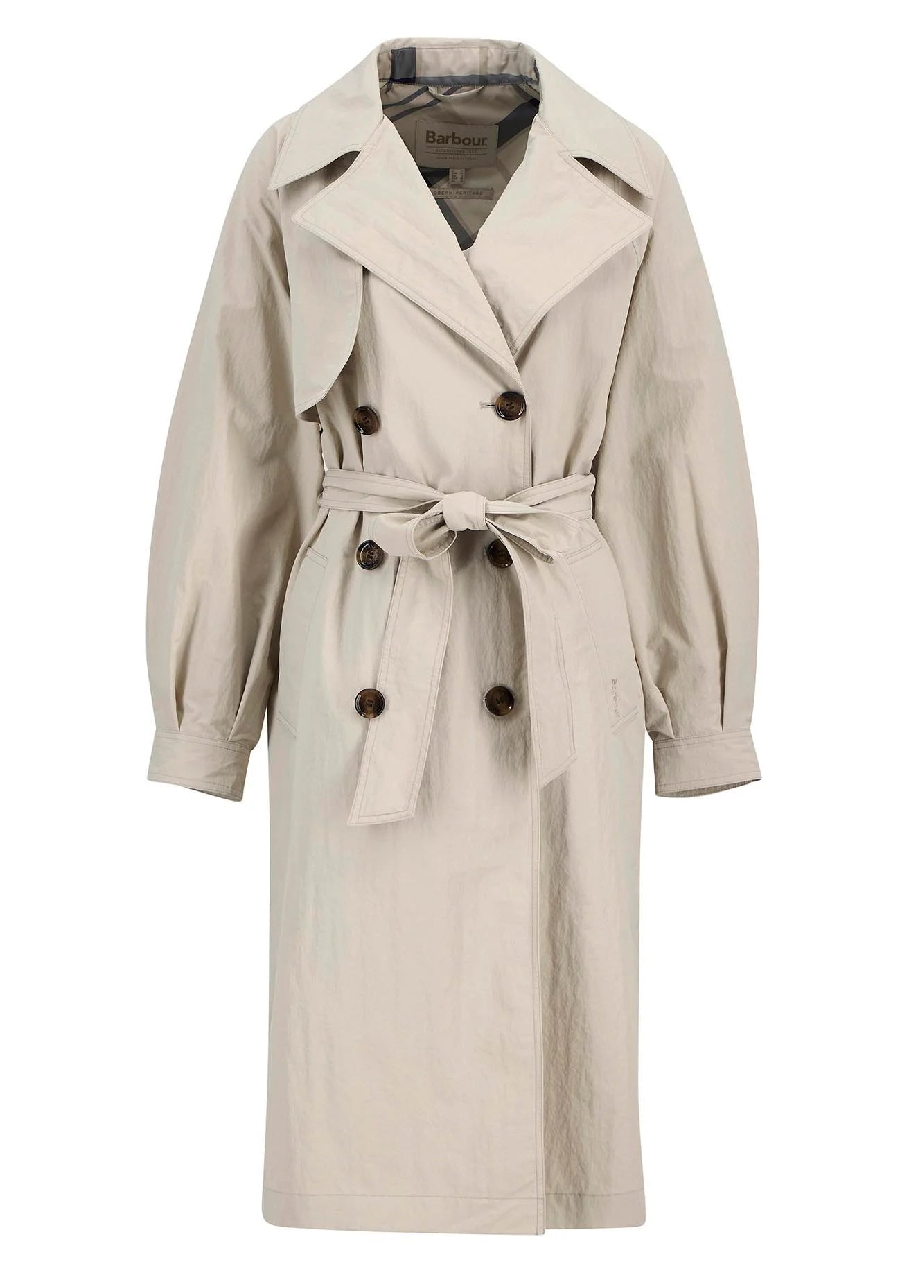 Barbour Layla Trenchcoat Showerproof Jacket Stone