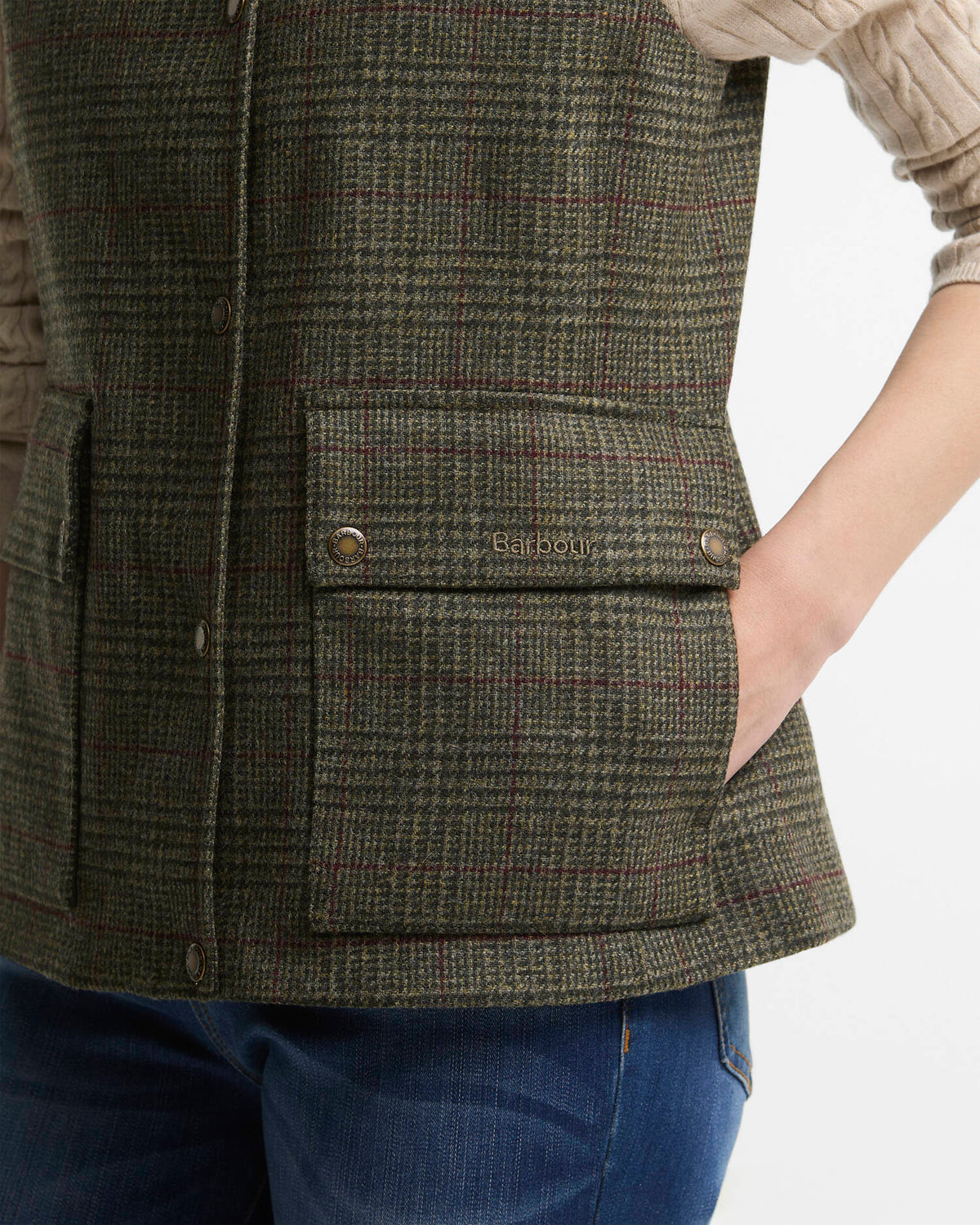 Barbour Joyce Wool Gilet Olive