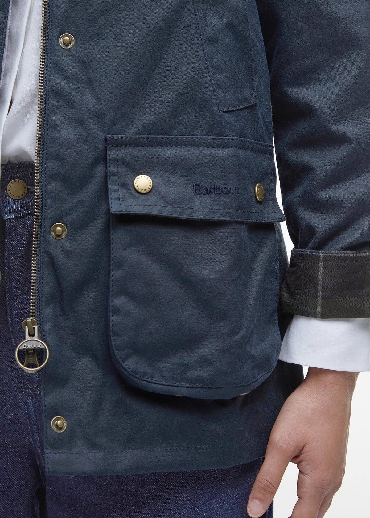 Barbour Acorn Wax Jacket Navy