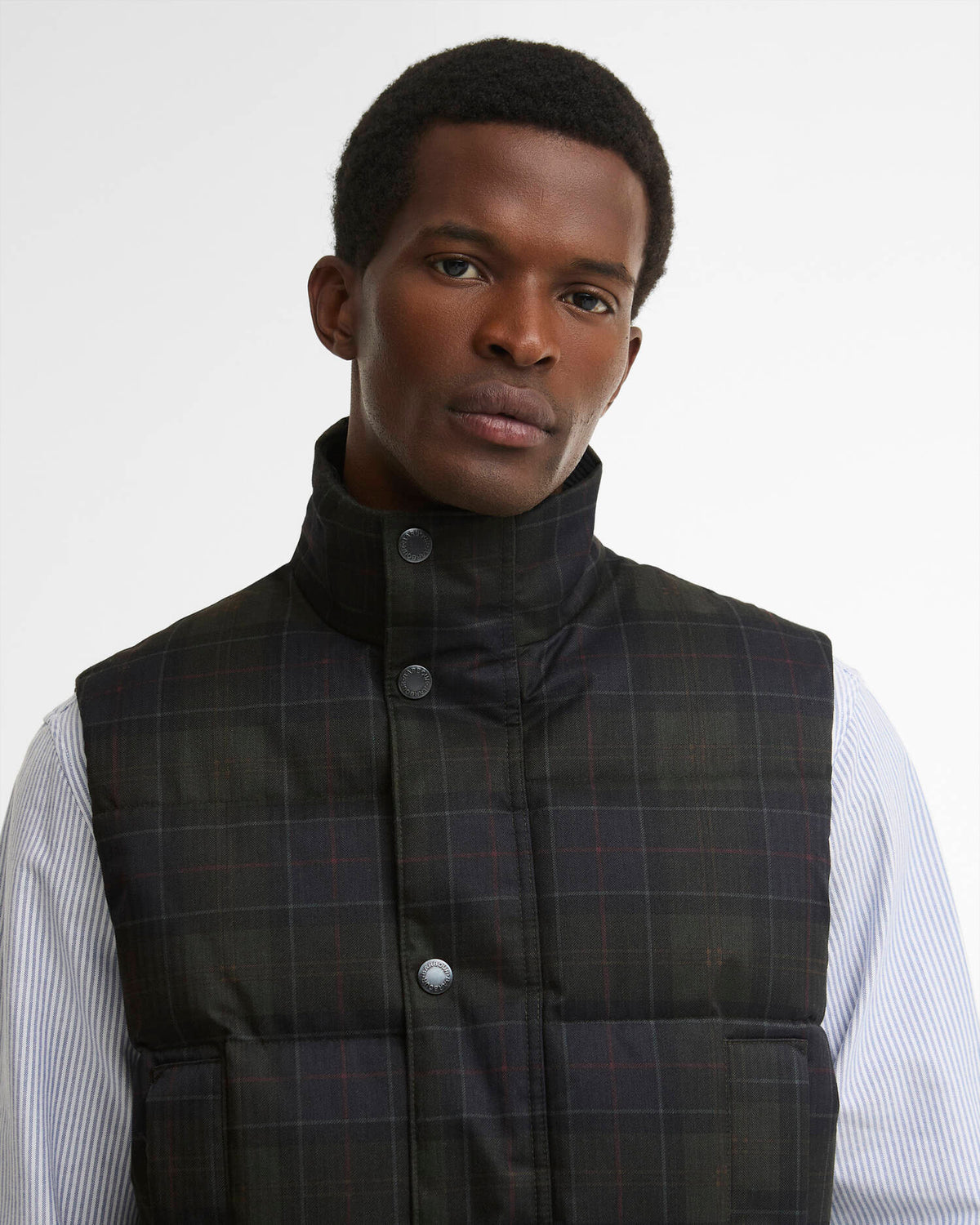 Barbour Lonnen Tartan Puffer Gilet Classic Tartan