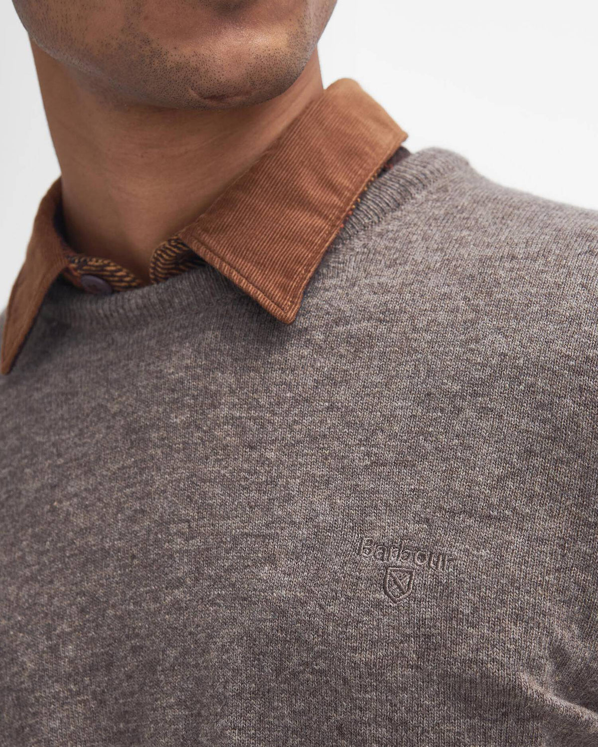Barbour Ess Lambwool Crew Neck Dark Stone