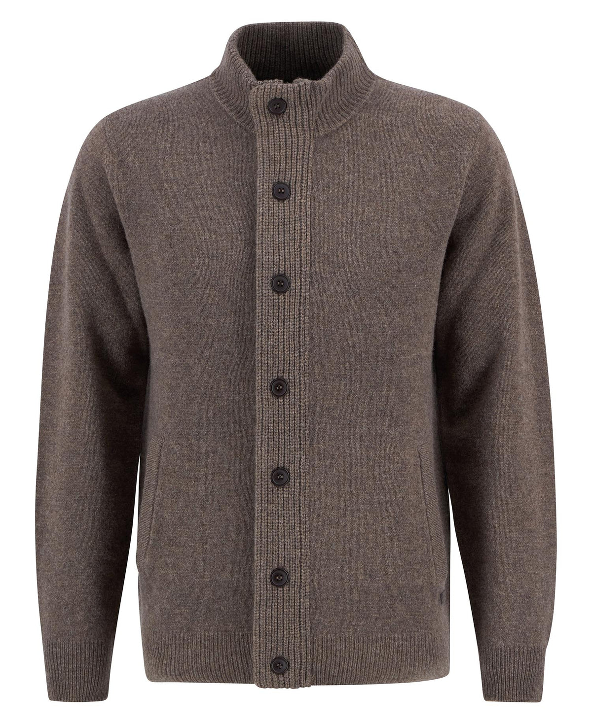 Barbour Ess Patch Zip Thru Dark Stone