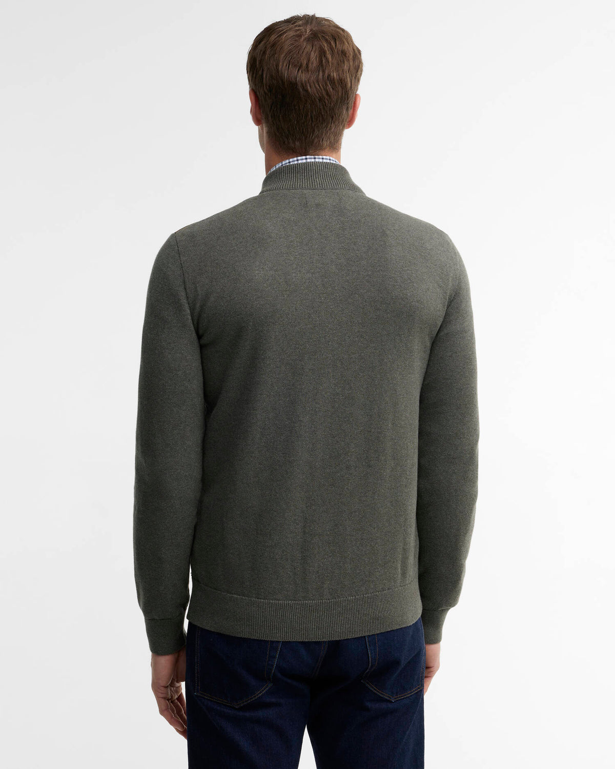 Barbour Essential Carn Baffle Zip Olive