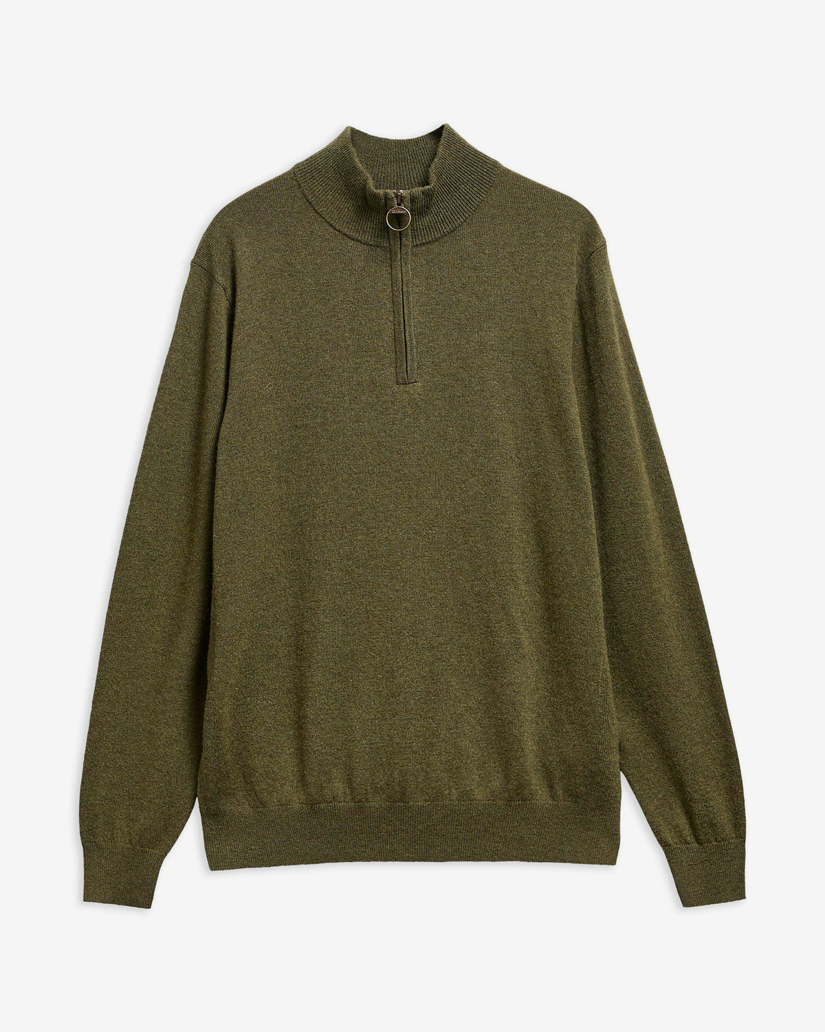 Barbour RonsonTartan Trim Half Zip Olive