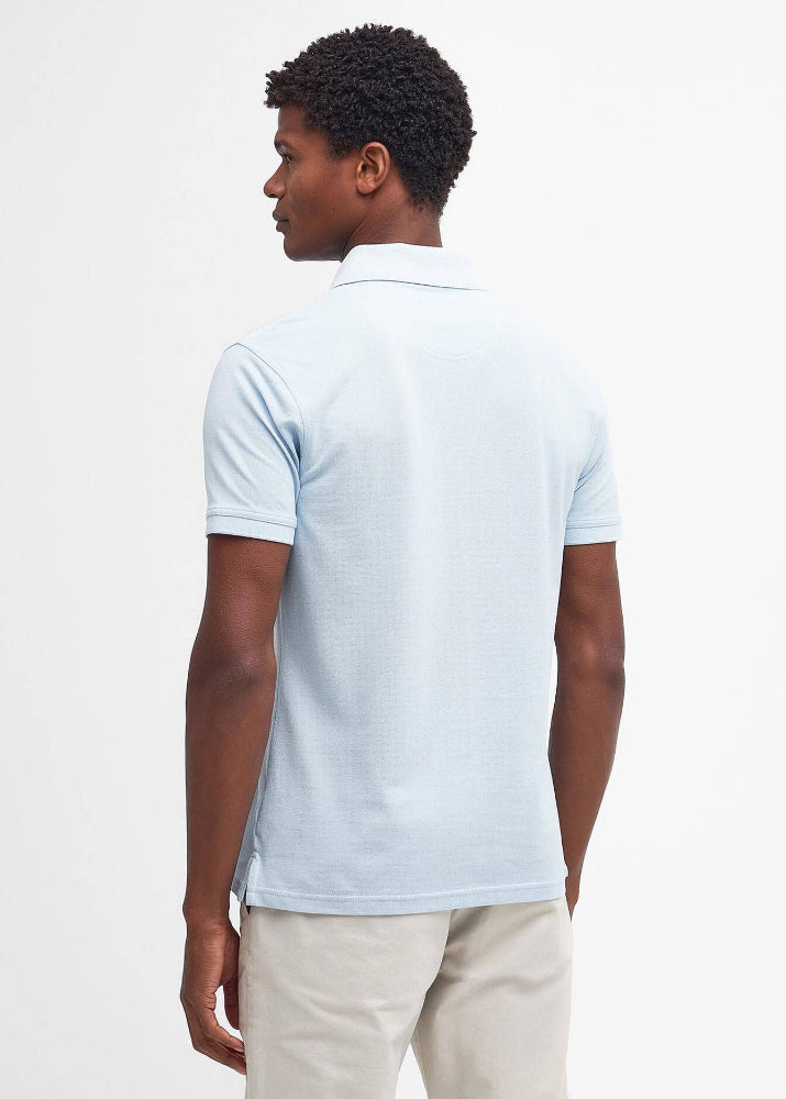 Barbour Lightweight Sports Polo Shirt Chambray Blue
