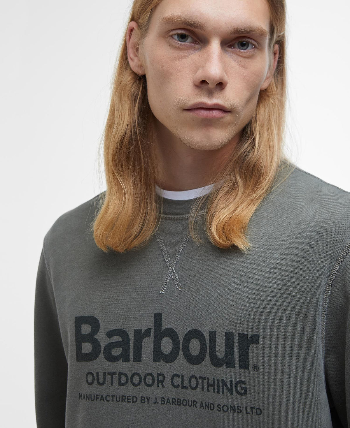 Barbour Larkhill Crew Neck Light Sage