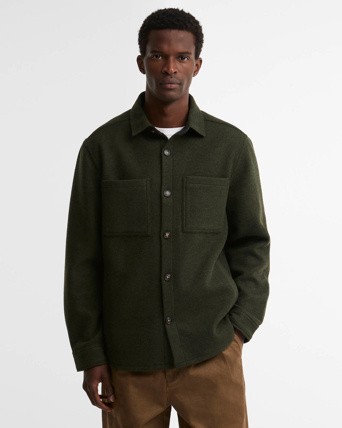 Barbour Marlow TS Wool Blend Overshirt Sage
