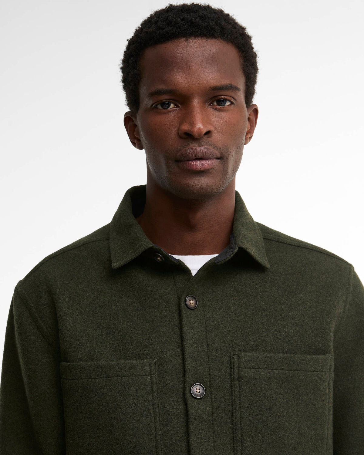 Barbour Marlow TS Wool Blend Overshirt Sage