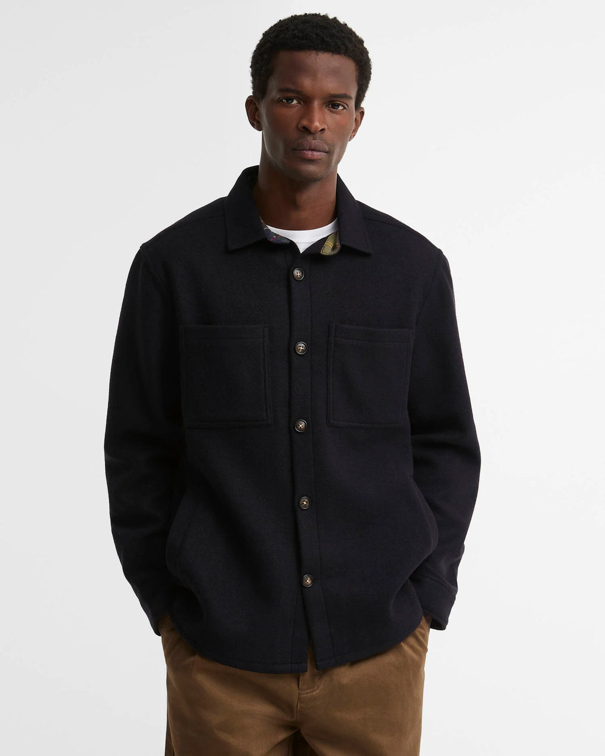 Barbour Marlow TS Wool Blend Overshirt Navy