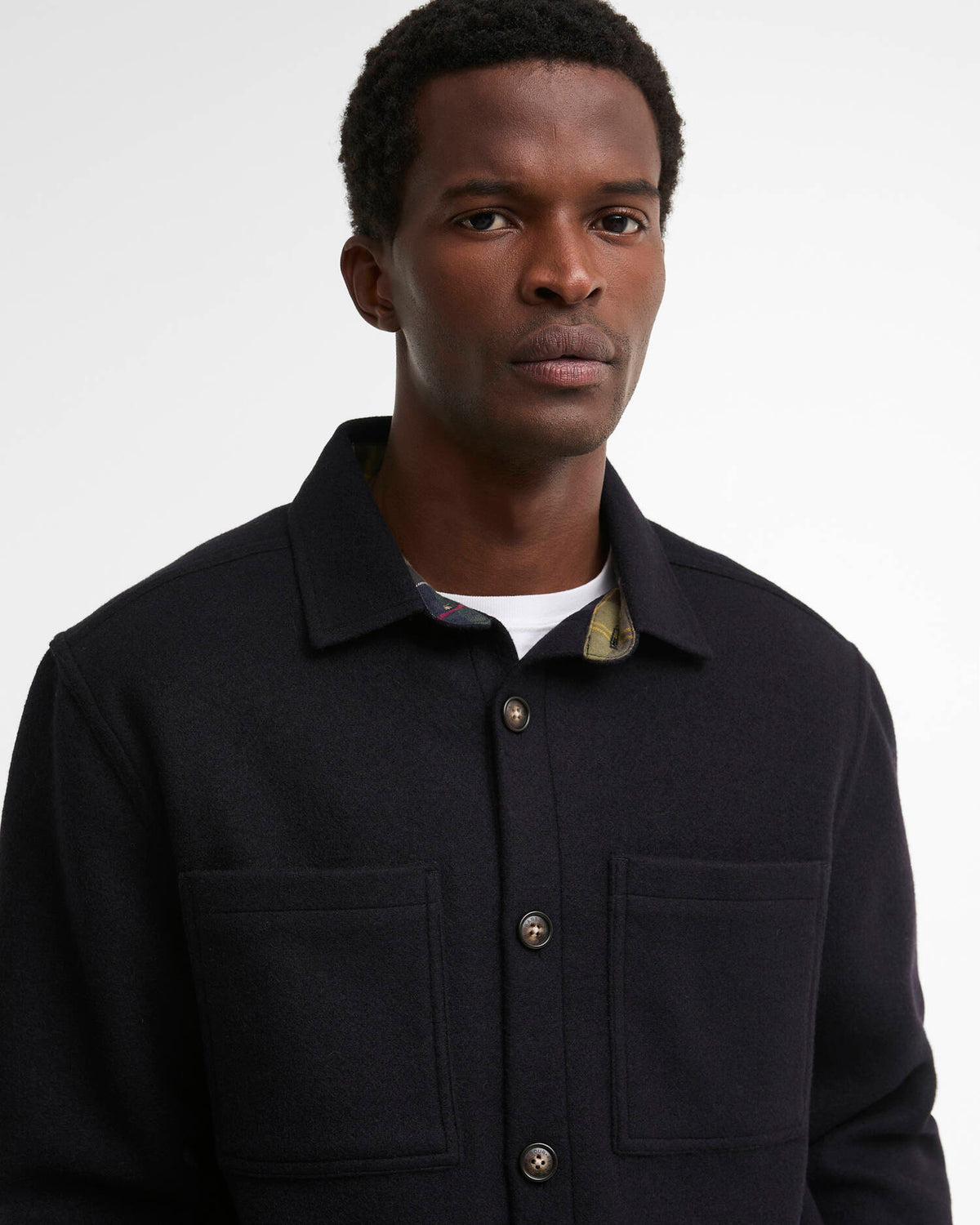 Barbour Marlow TS Wool Blend Overshirt Navy