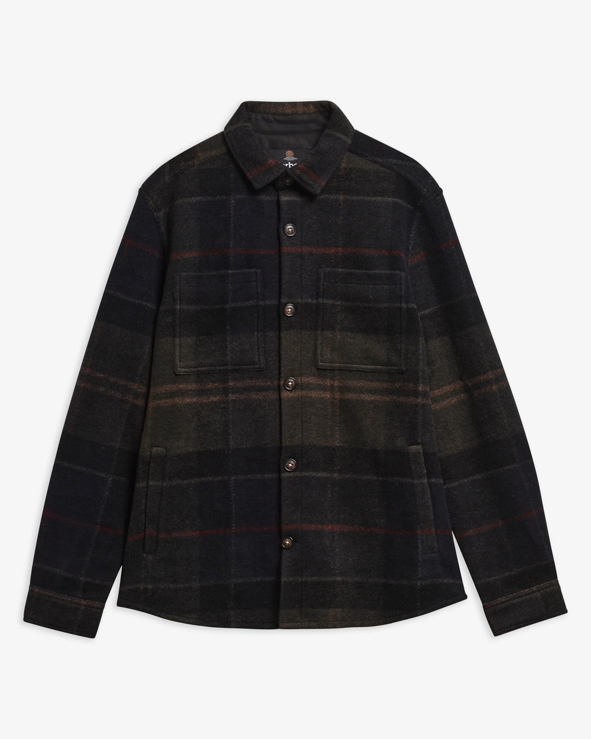 Barbour Woodlane Brush Check Overshirt Shadow Classic Tartan
