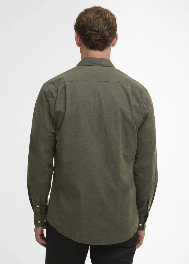 Barbour Aukside Regular Shirt Olive Marl
