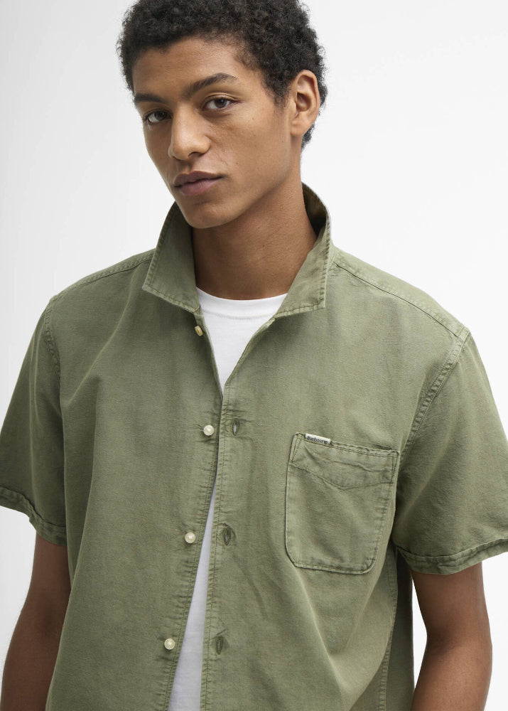 Barbour Landkey Overdyed Shirt Olive