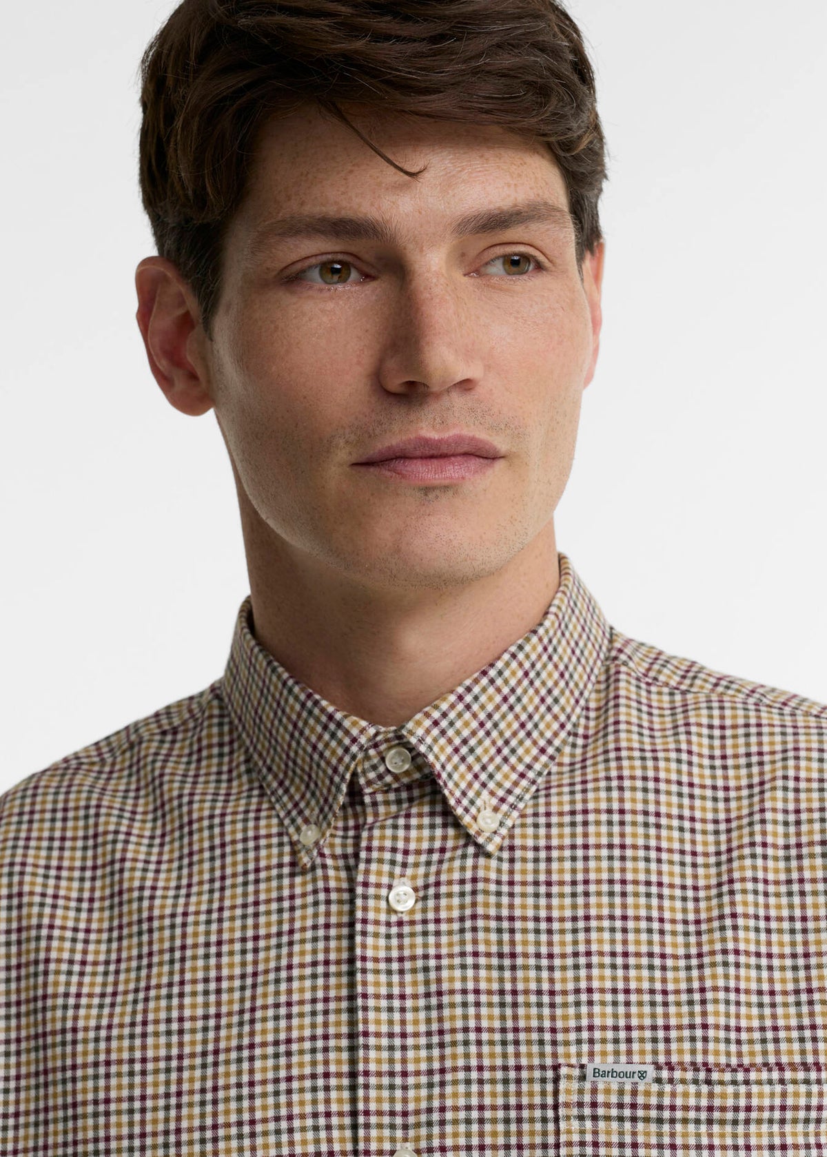 Barbour Farmtown Regular Fit Checked Shirt DK Bord