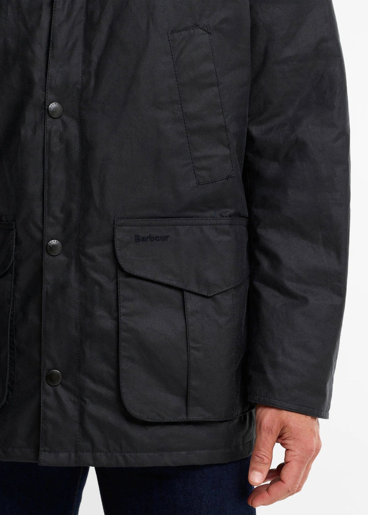 Barbour Hereford Wax Jacket Navy