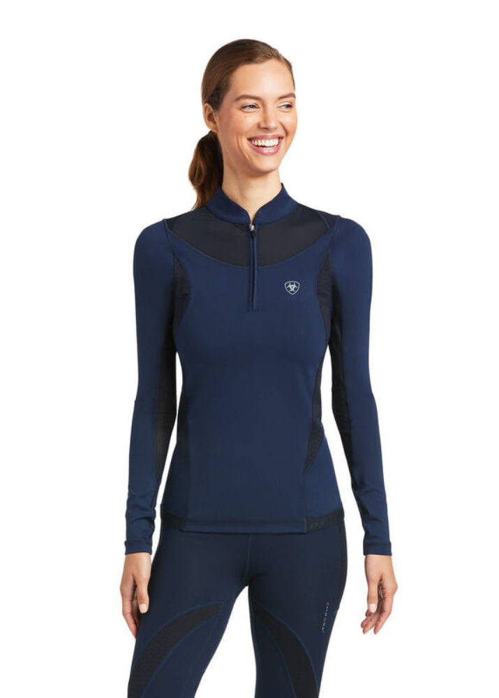 Ariat Ascent 1/4 Zip Long Sleeve Baselayer Navy