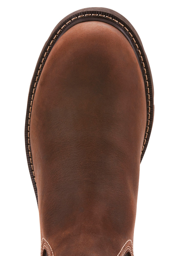 Ariat Groundbreaker Chelsea Waterproof Steel Toe Men's Work Boot Dark Brown