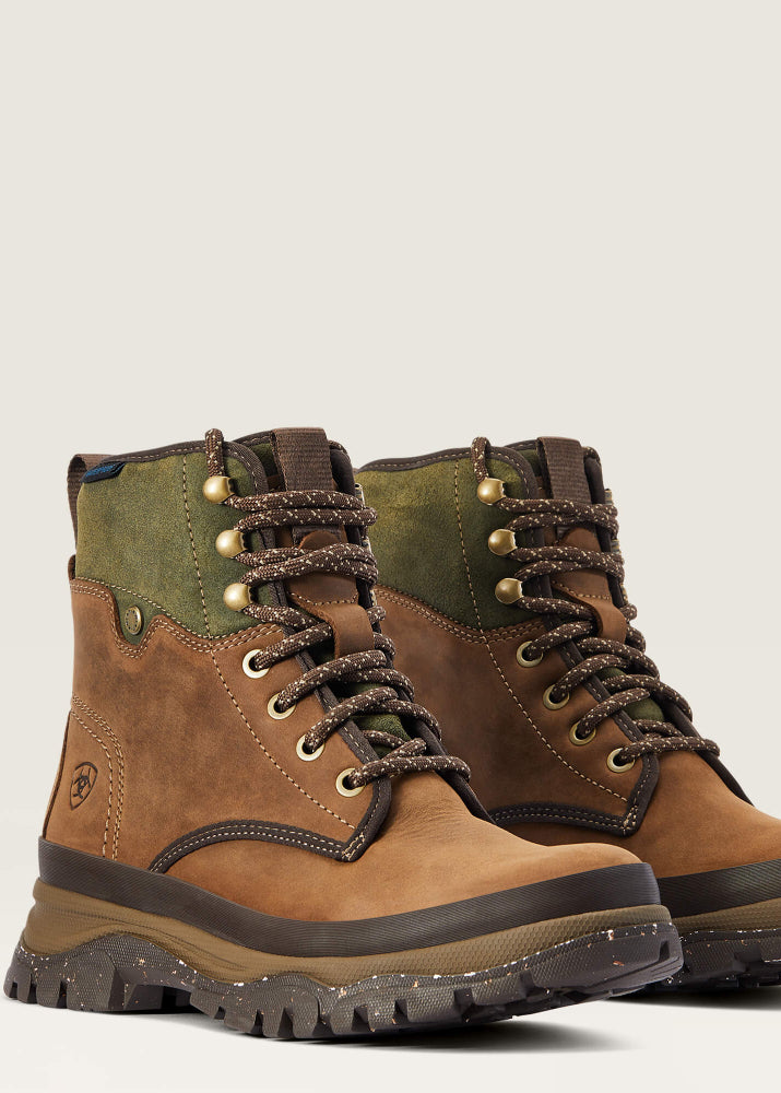 Ariat Moresby Waterproof Boot Oily Distressed Brown