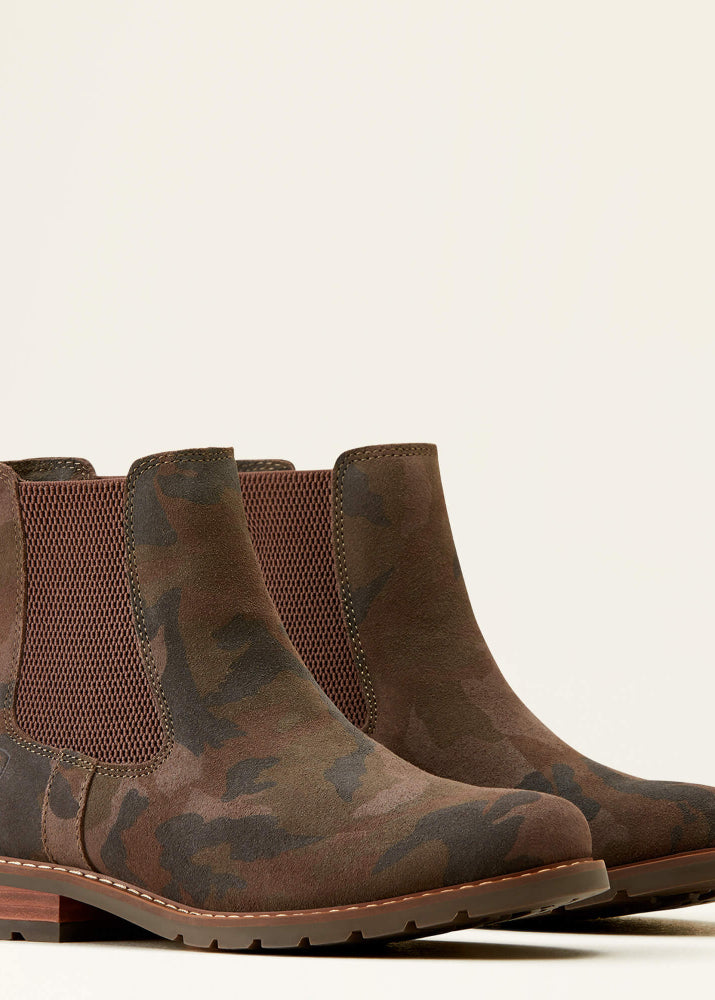 Ariat Women's Wexford Chelsea Boot Camo Suede