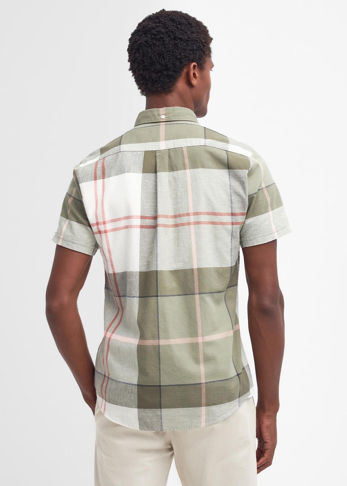 Barbour Douglas Short Sleeve Tailored Shirt Glenmore Olive Tartan