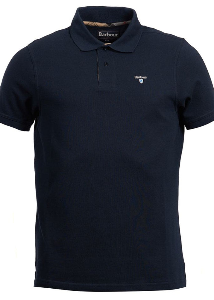Barbour Tartan Pique Polo Navy