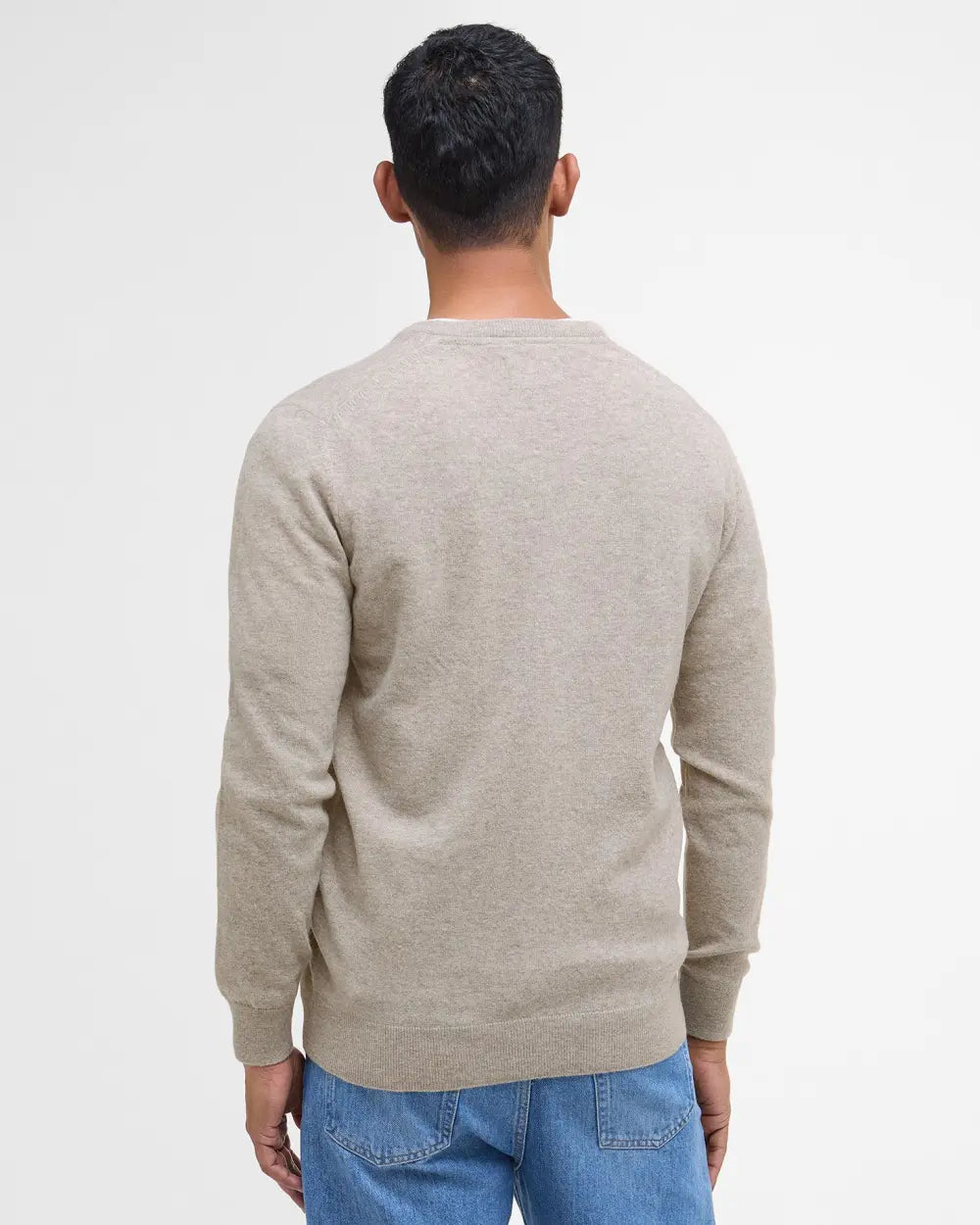 Barbour Essentail LW V Neck Stone