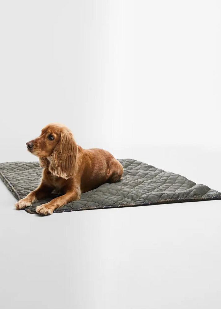 Barbour Dog Quilt Fleece Blanket Olive