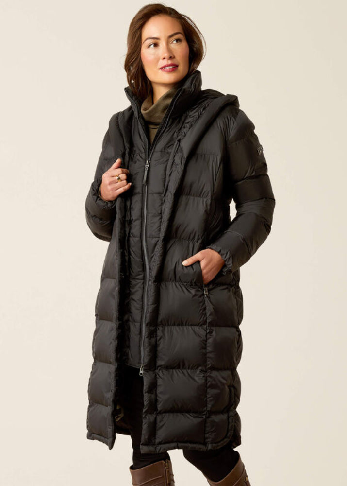 Ariat Norfolk Long Puffa Coat Black