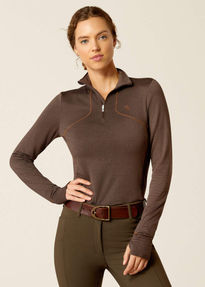 Ariat Gridwork 1/4 zip Moleheather
