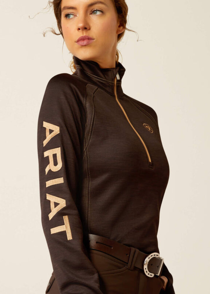 Ariat Tek Team 1/2 Zip Sweatshirt Mole/Tannin