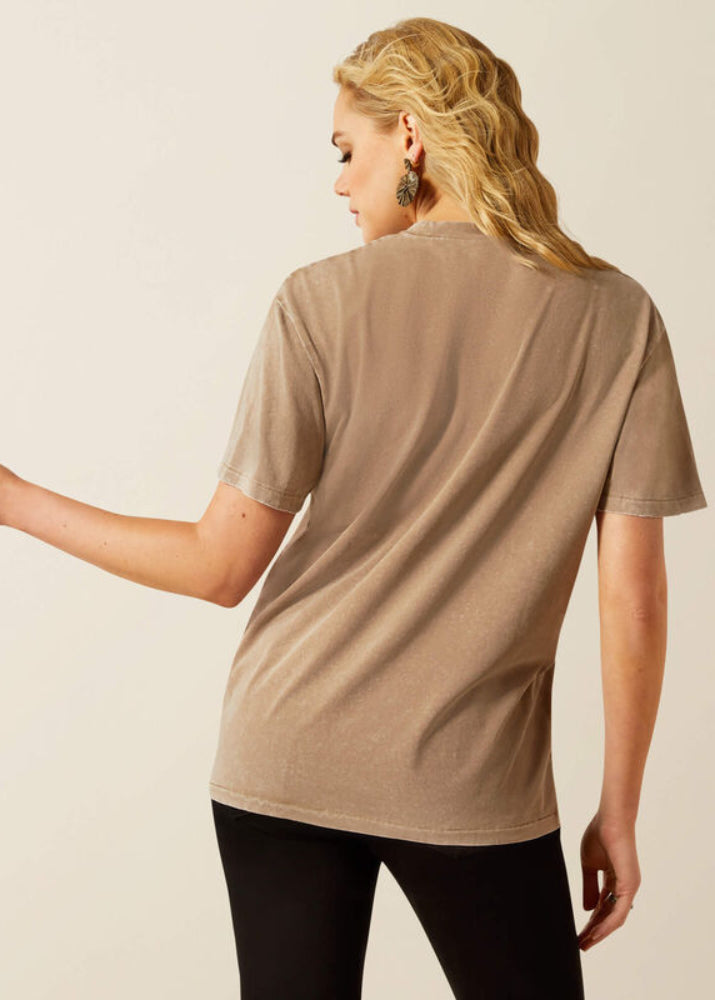 Ariat Western Murial SS T-shirt Washed Greige