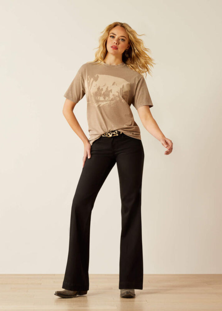 Ariat Western Murial SS T-shirt Washed Greige