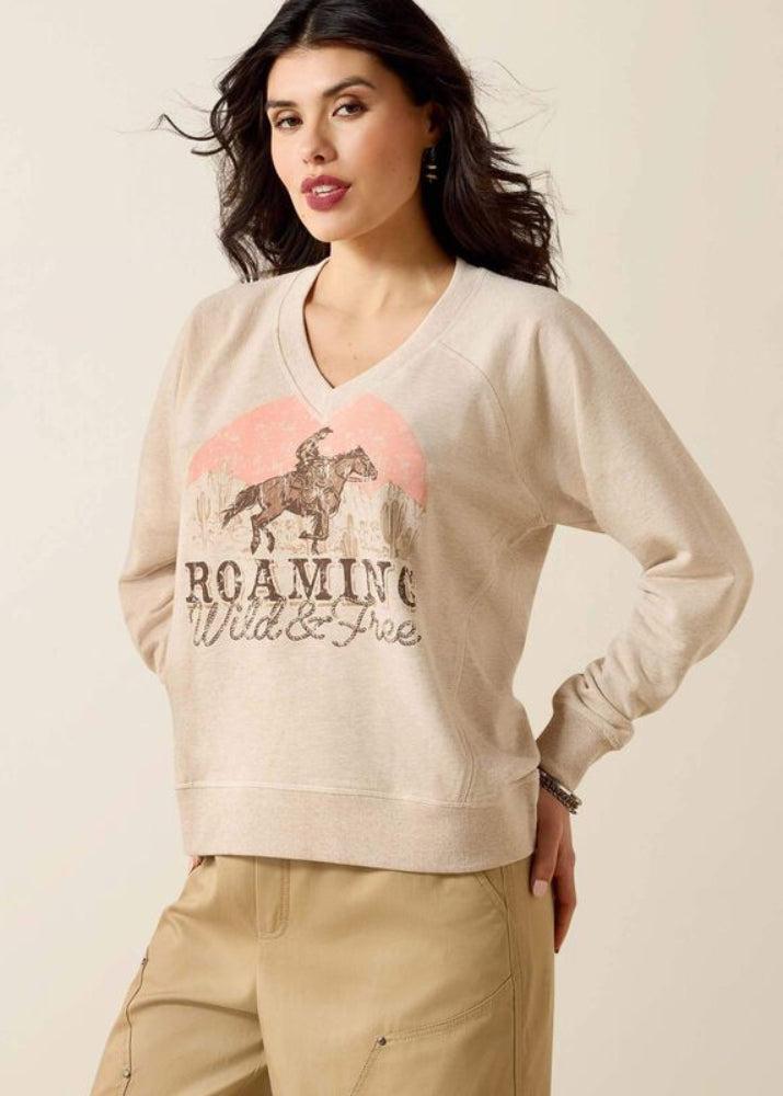 Ariat Victoria Sweatshirt Khaki Heather