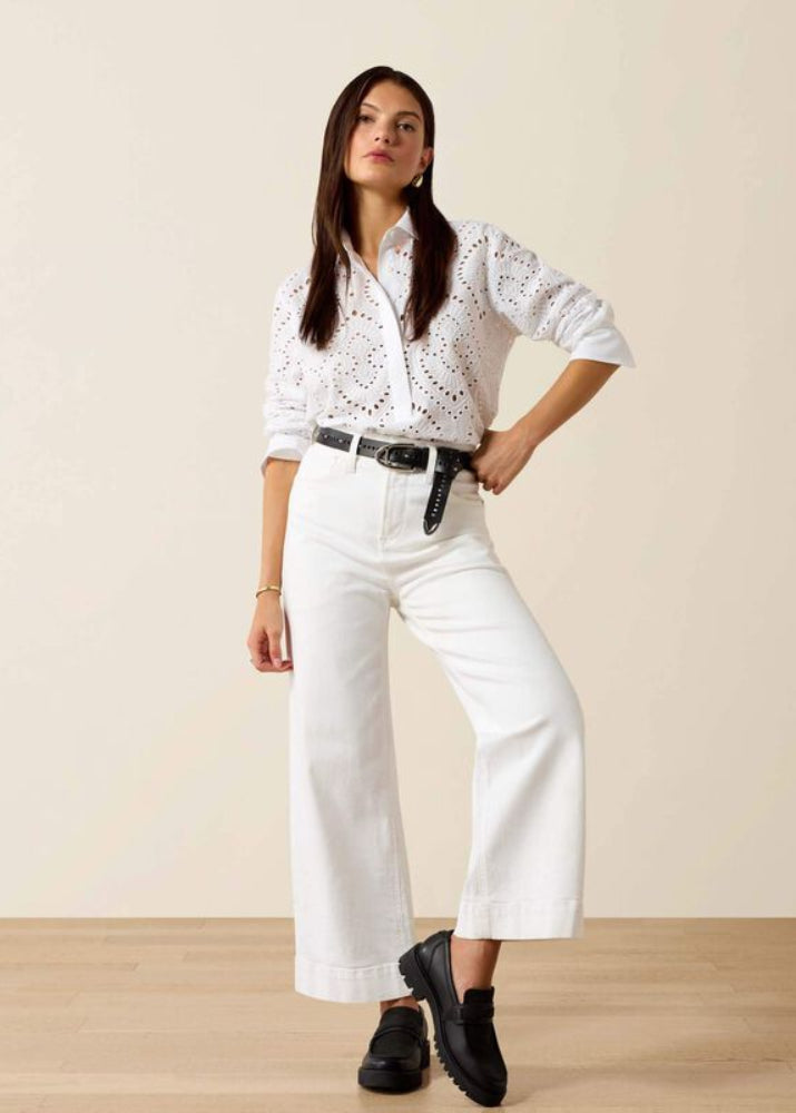 Ariat Millington LS Blus White