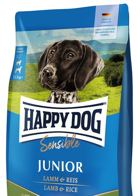 HappyDog Sens. Junior Lamb & Rice 10 kg