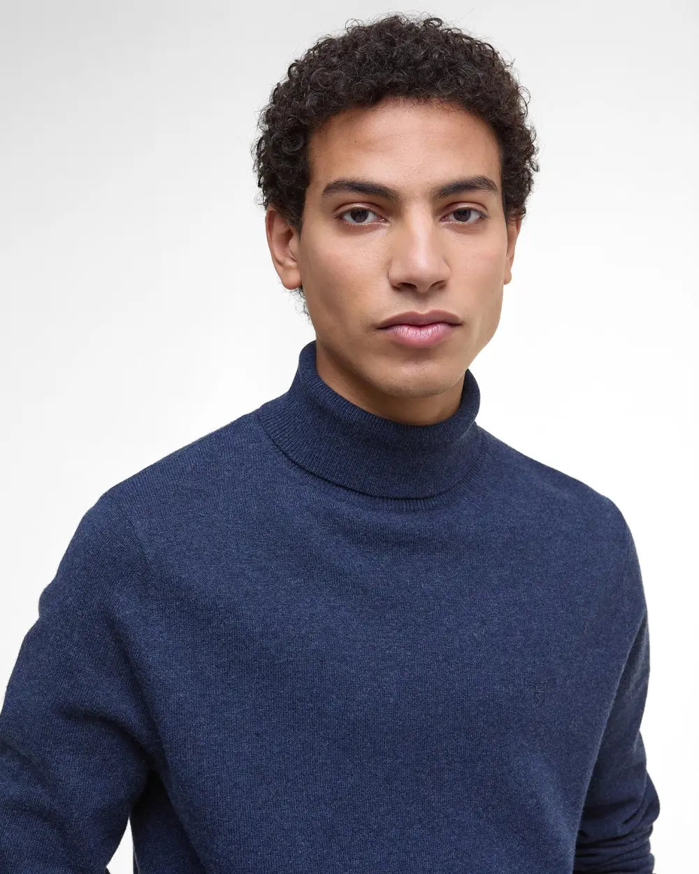Barbour Hector Roll Neck Jumper Navy marl