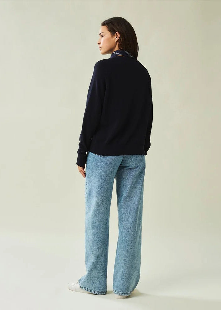 Lexington Freya Cotton/Cashmere Sweater Blue