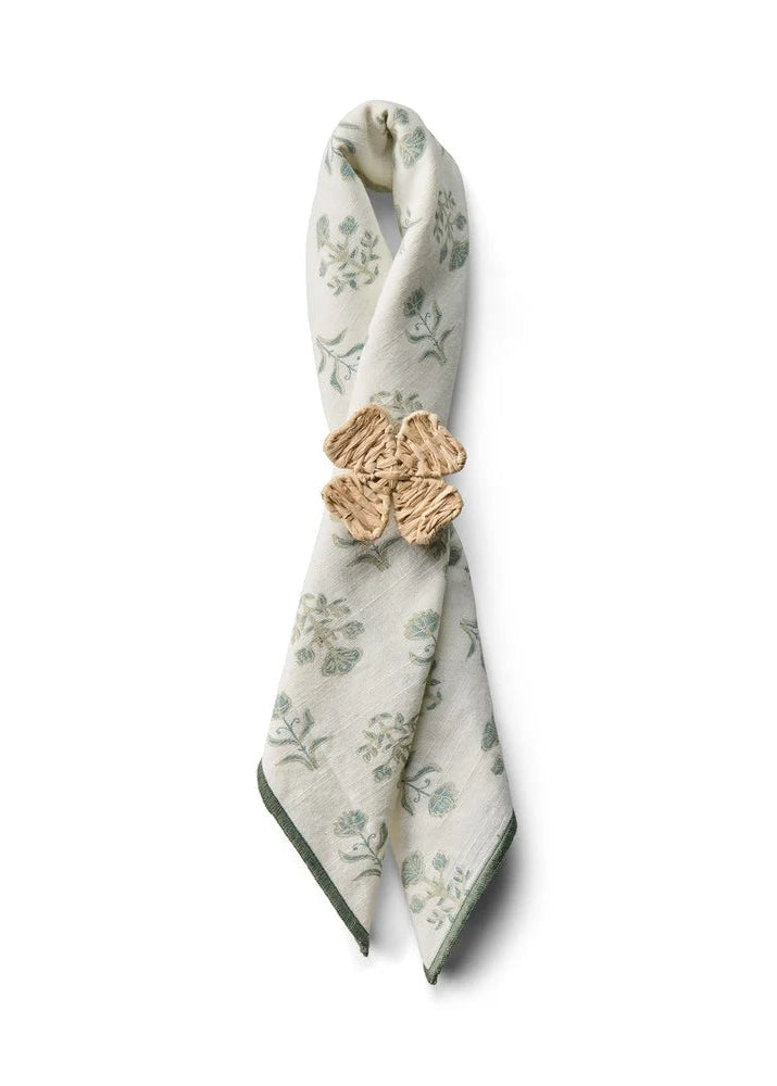 Lexington Floral Print Org Cotton Napkin WH/Eucaly