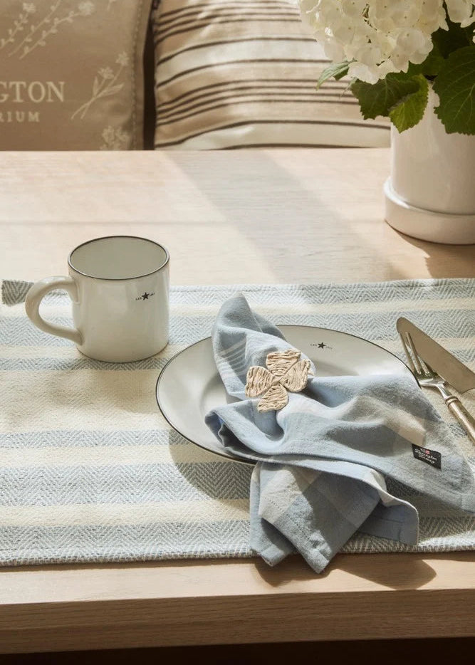 Lexington Striped Org Cot HB Placemat 50*40 BL/WH