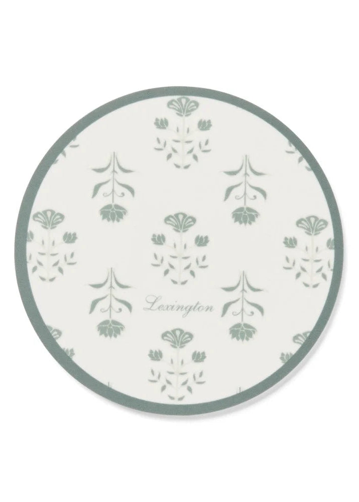 Lexington Floral laminated Coaster Set/4 GR/WH