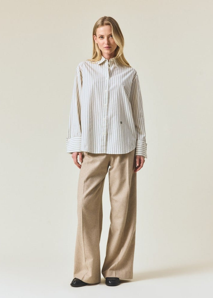 Lexington Folded Cuffs OS Striped Shirt GR/WHStrip