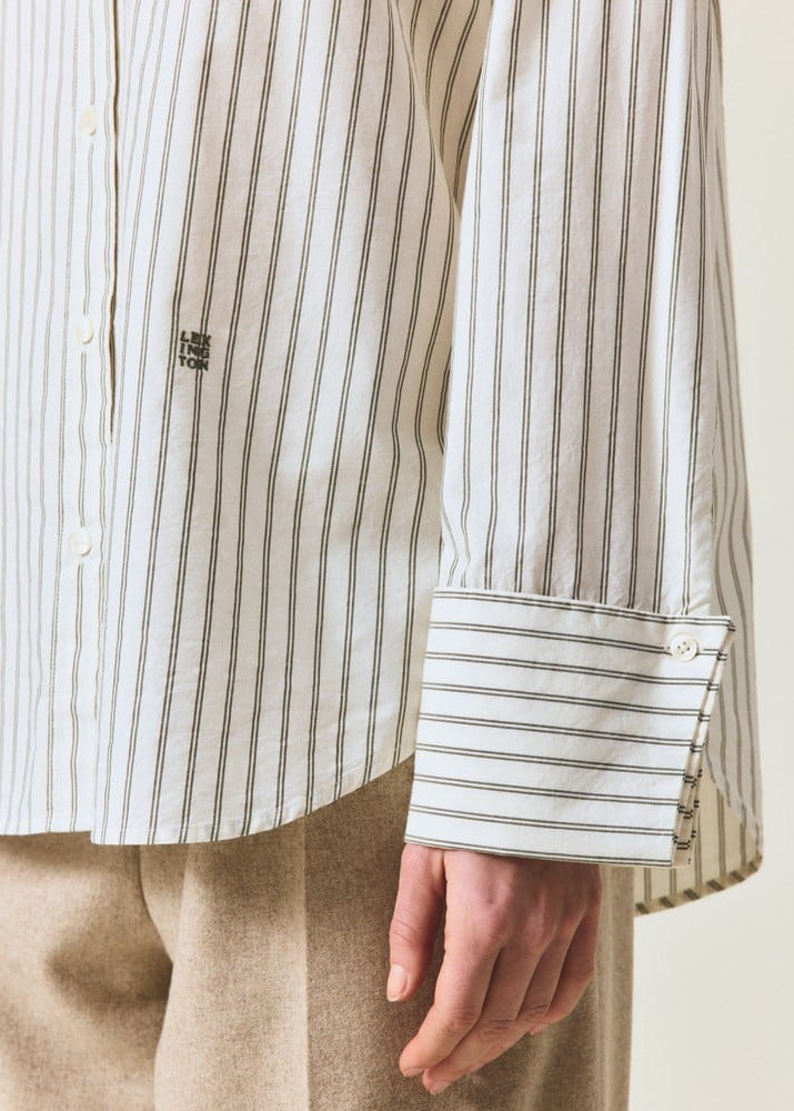 Lexington Folded Cuffs OS Striped Shirt GR/WHStrip