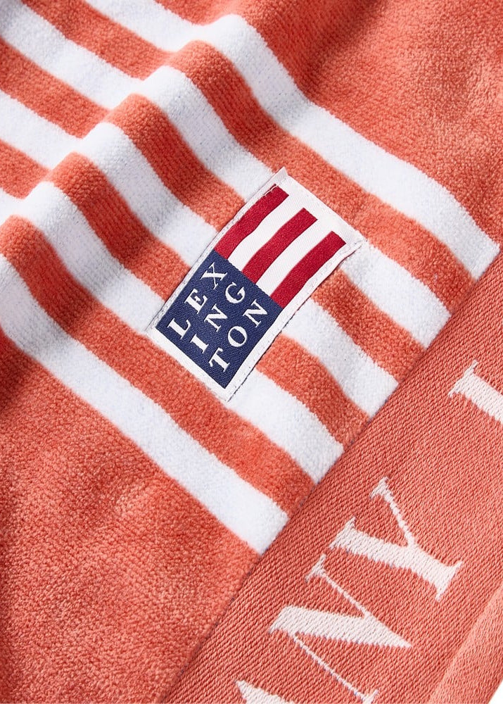 Lexington Long Island Beaches Cotton Velour Coral