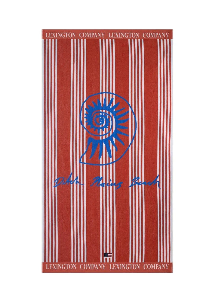 Lexington Long Island Beaches Cotton Velour Coral